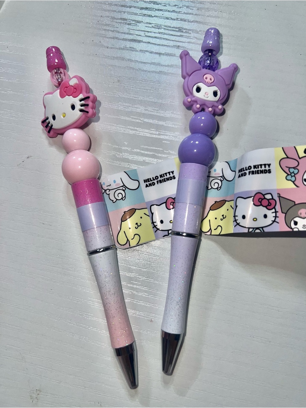 Hello Kitty Pink & Purple Character Ballpoint Pen Duo